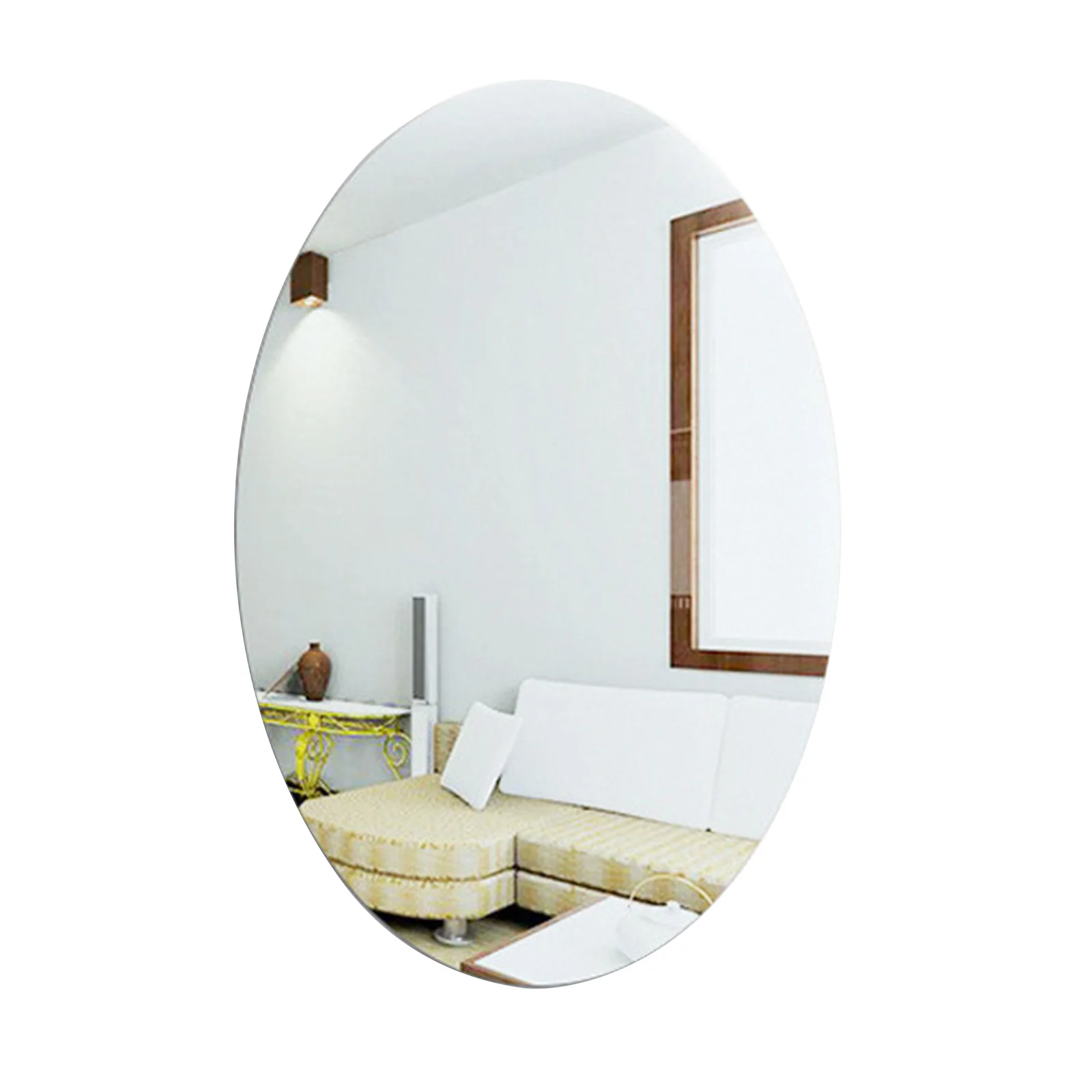 

Акриловая овальная Зеркальная Наклейка для туалета, ванной, гостиной, гардероба, 3d стерео фоническое украшение