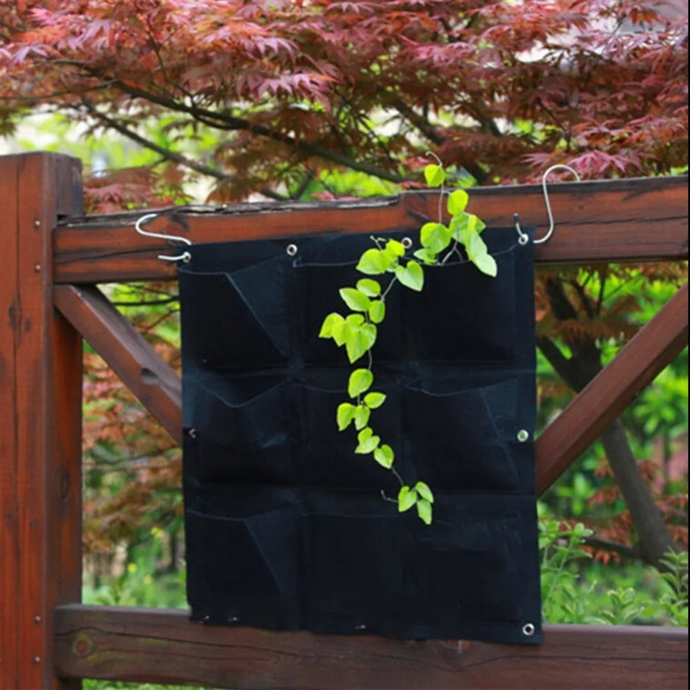 Настенный вертикальный фетровый контейнер для выращивания растений 9