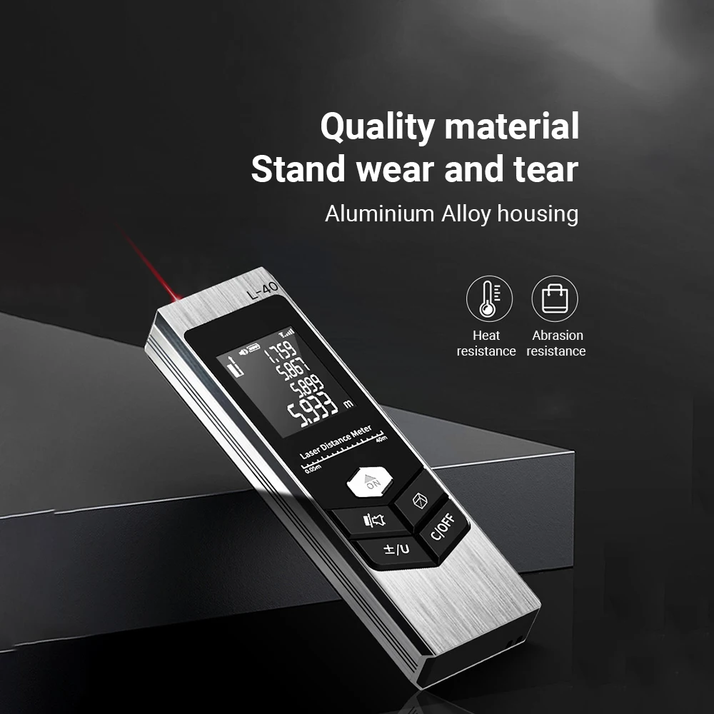 Цифровой мини дальномер лазерный измеритель расстояния с электронным углом