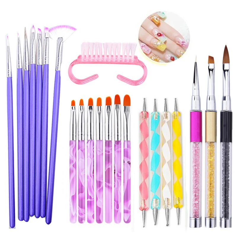 

Nail Art Brush Tool Set Nail Brushes for Manicure Drawing Pen Nail Design Decoration Painting Pencil UV Gel Acrylic Nail Tools
