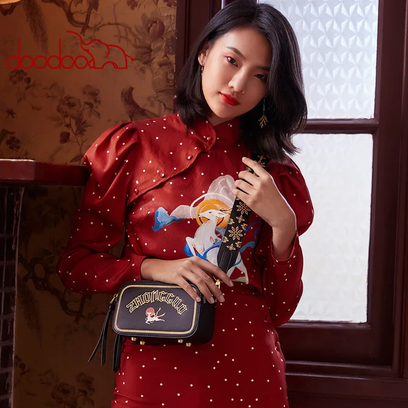 DOODOO Dunhuang Co-женская сумка 2020 новая сетчатая красная для камеры женская