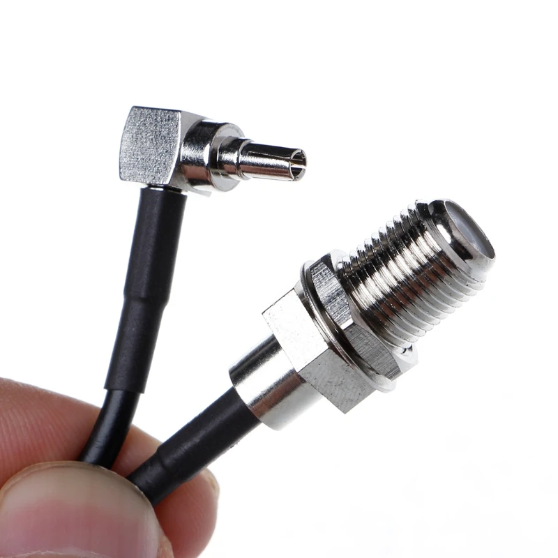 

F Female to CRC9 Right Angle Connector RG174 Pigtail Cable 15cm 6" Adapter