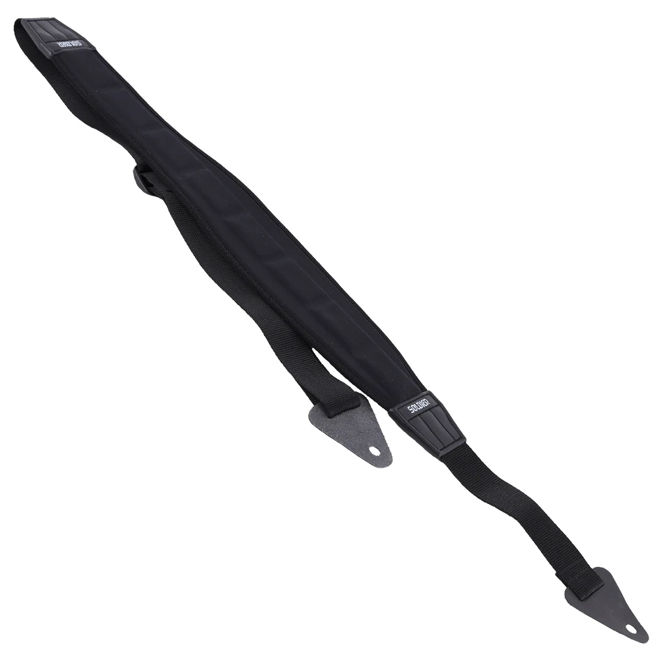 erweitern und verdicken schaum gummi schwarz akustische gitarre elektrische gitarre bass strap mit lederband ende verstellbaren gürtel free globa