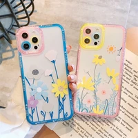 fashion flower grass translucent angel eyes phone case for iphone11 12 13 pro max xr xs x 8 7plus se 2020 protection phone coque