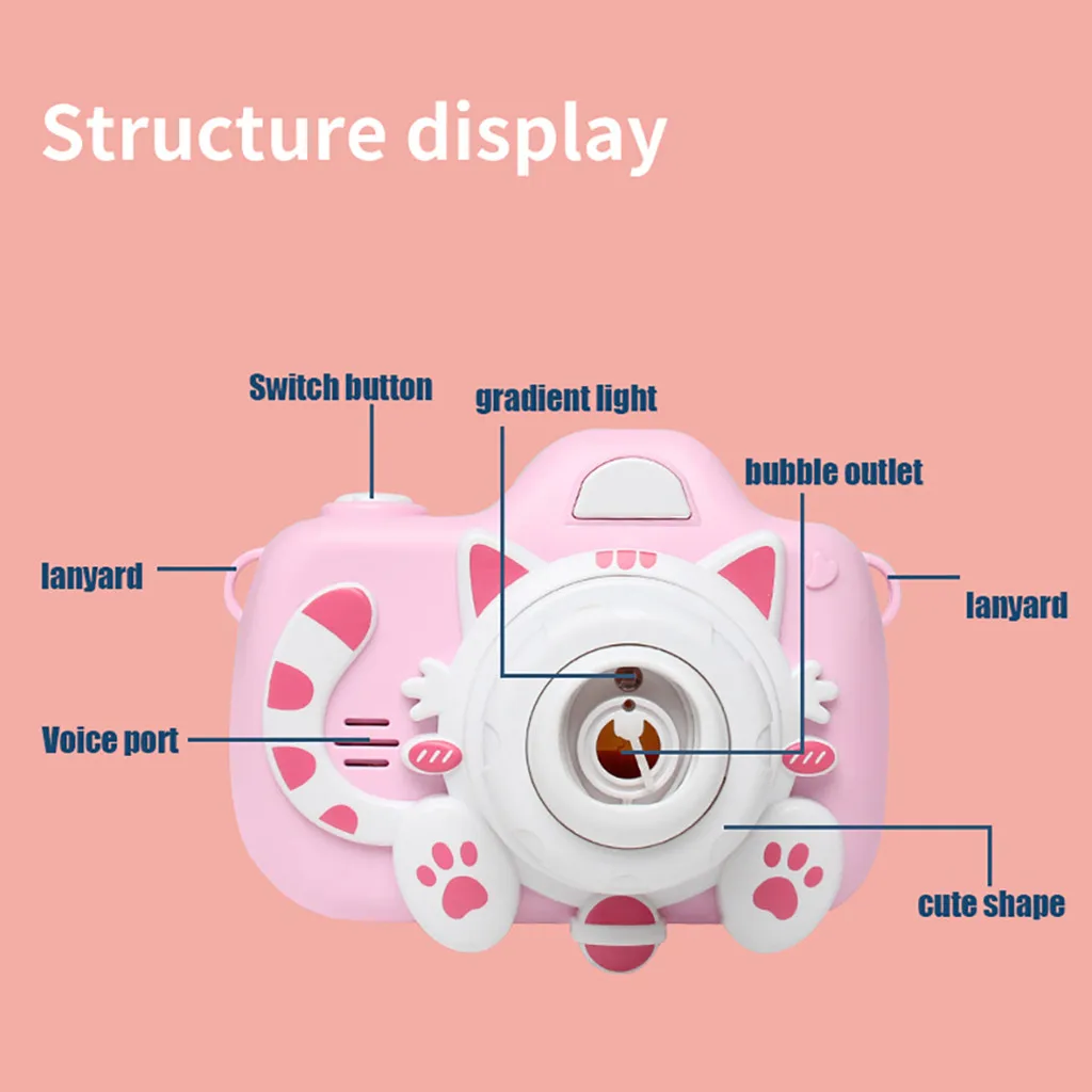 

Children's One-key Automatic Camera Music Bubble Machine Toy Bubble Machine Girl Bubbles for Kid Bubbles for Kids Toys Wholesale