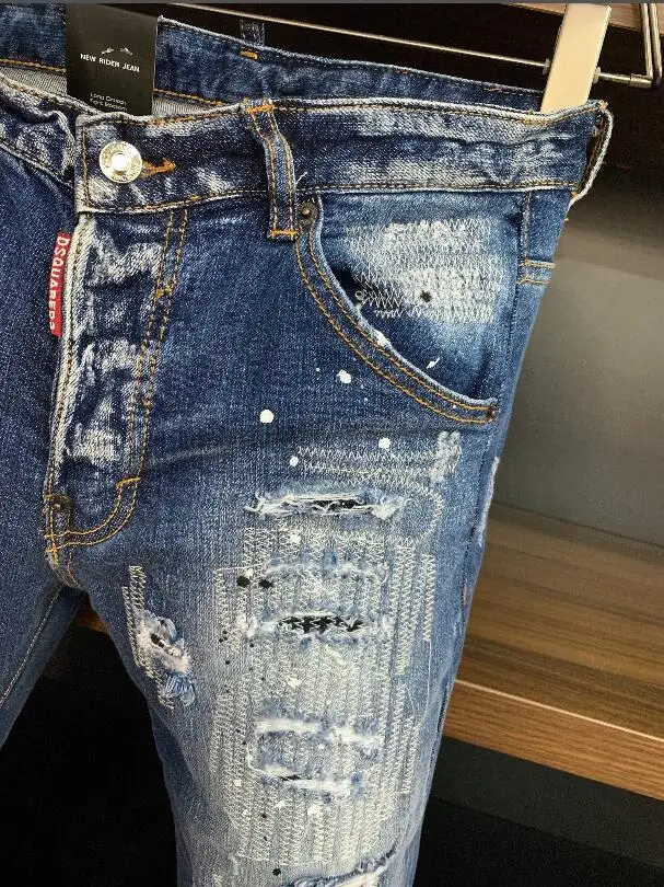 2021 Hot Authentic Classic Dsquared2 Men Jeans Pencil Pants Party Casual Pants Streetwear 2021 Denim Male Clothing 9716