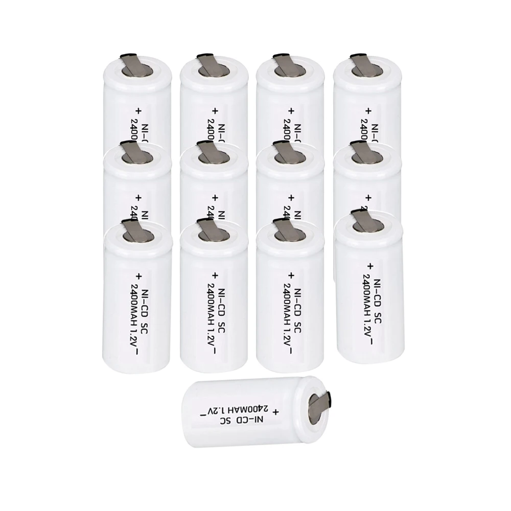 SUB 13 шт. SC1.2V S C 2400 мАч Sub Ni-Cd перезаряжаемая батарея NiCd SUBC элементы отвертка