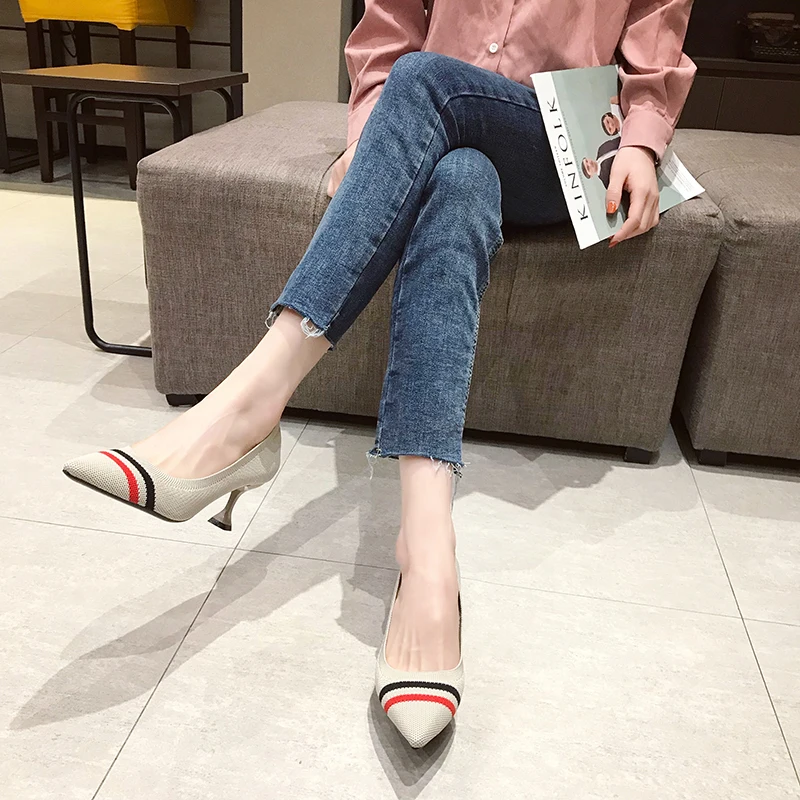 

Новое поступление 2021, весенне-осенняя модная трендовая стильная женская обувь, подходящая ко всему женская повседневная обувь на высоком к...