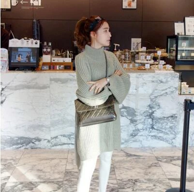 Thick Balck Casual Sweater Women Lantern Autumn 2020 Fashion Long Sleeve Turtleneck Sweaters Pullovers Winter Warm Womens | Женская