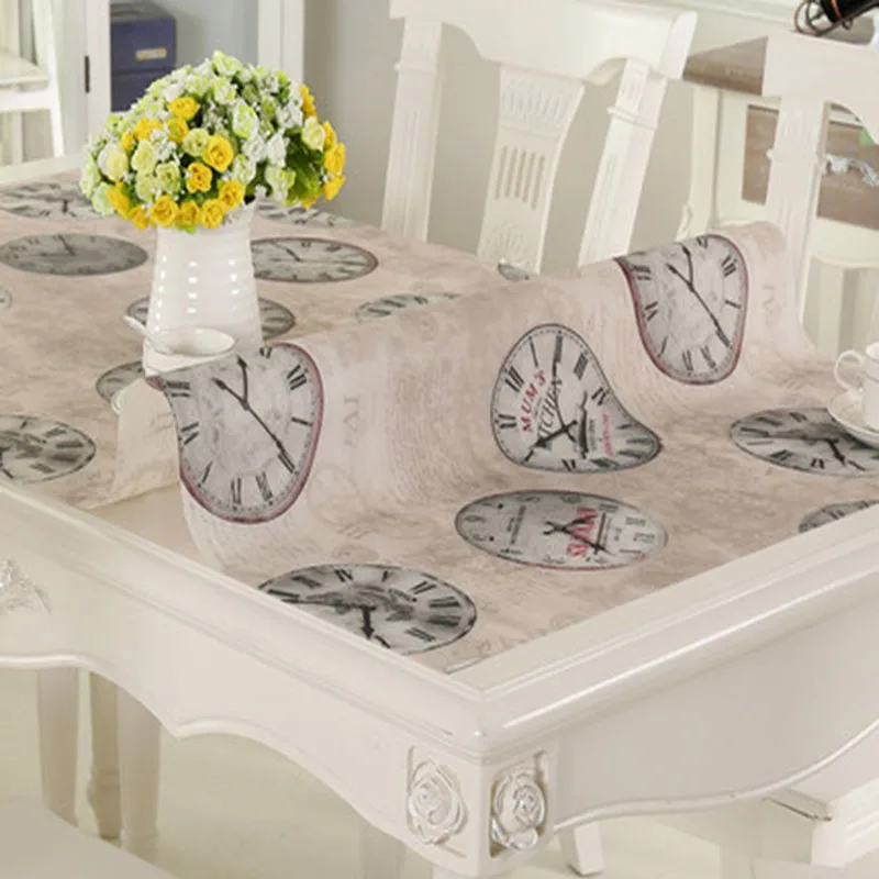 Водонепроницаемая скатерть из ПВХ с золотым узором подкладка для кухни