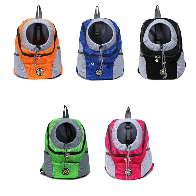 

Wensuis New Outdoor Portable Travel Dog Backpack Nylon Double Shoulder Pet Dog Carrier Bag Mesh Dogs Front Bag Cat Backpack