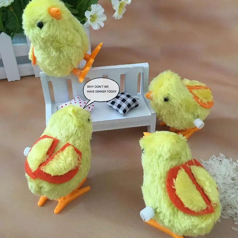 

1pc Cute Plush Clockwork Chicken Simulated Animal Kids Toy Educational Walking Birthday Wholesale Gift Easter Toy Chicks Ju T3D9