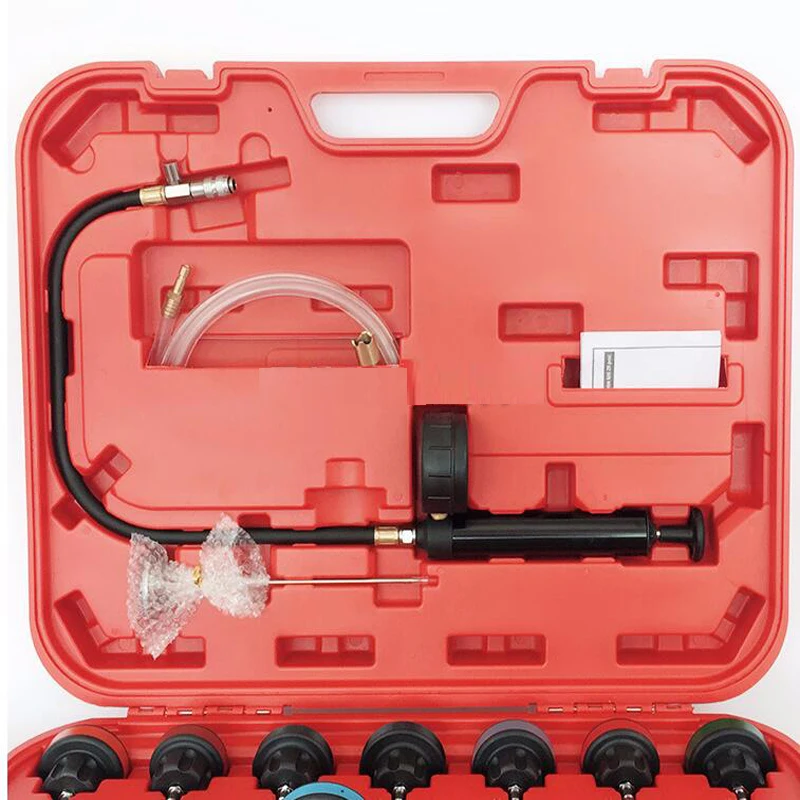 売却 冷却システムを備えたユニバーサルウォータータンク圧力テスター,空の水タンクを備えたテストキット,28個