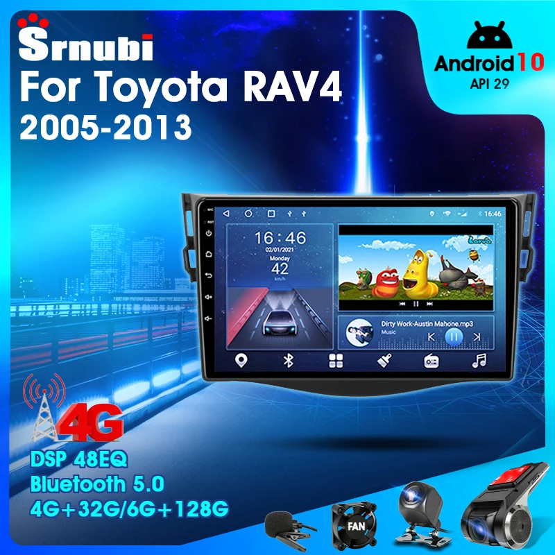 

Android 10.0 2 Din IPS car radio For Toyota RAV4 2005-2013 RDS DSP 48EQ GPS navigation multimedia video player 4G net WIFI FM AM