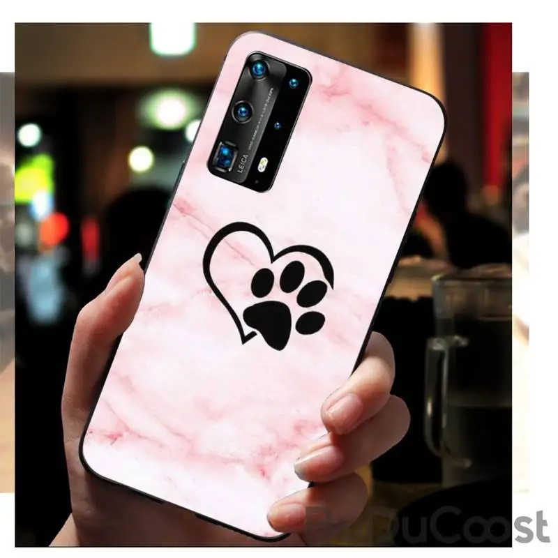 

Dog footprint Paw TPU Soft Silicone Phone Case Cover For Huawei P9 20 30 40 P Smart 20lite 2019 P30 lite Pro P9 lite 2017