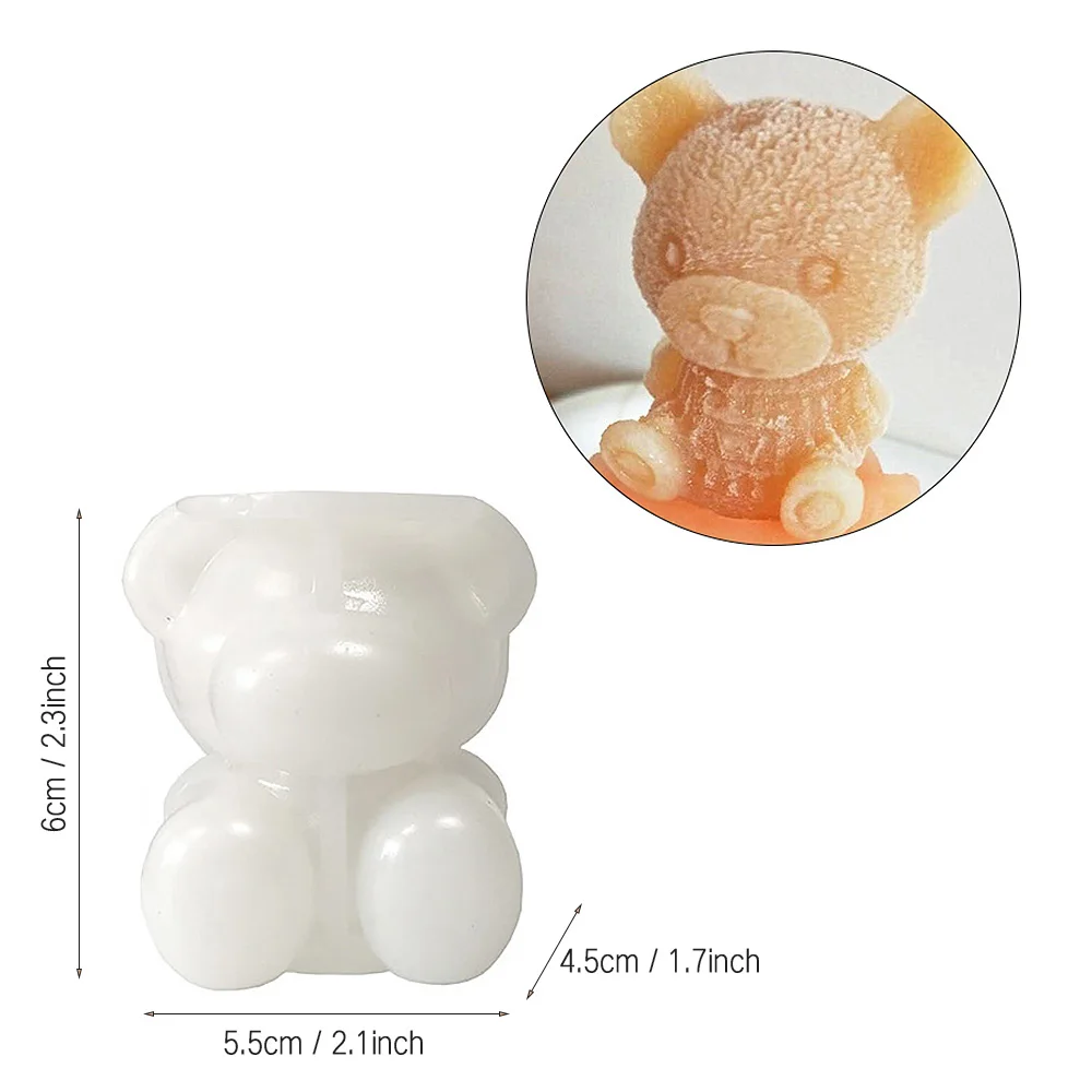 

3D Ice Cube Maker Little Bear Shape Chocolate Mould Tray Ice Cream DIY Tool Whiskey Wine Cocktail Ice Cube Ice Ball Mold