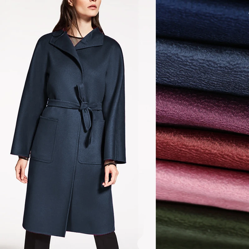 

6 Цвета! 147 см ширина 500 г/м вес сплошной цвет волна воды шерсть акрил осень и зима пальто Верхняя одежда ткань DE1353