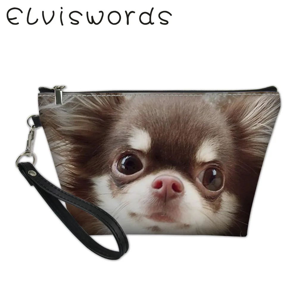 ELVISWORDS забавные женские сумки для макияжа в стиле Харадзюку корги собаки принт
