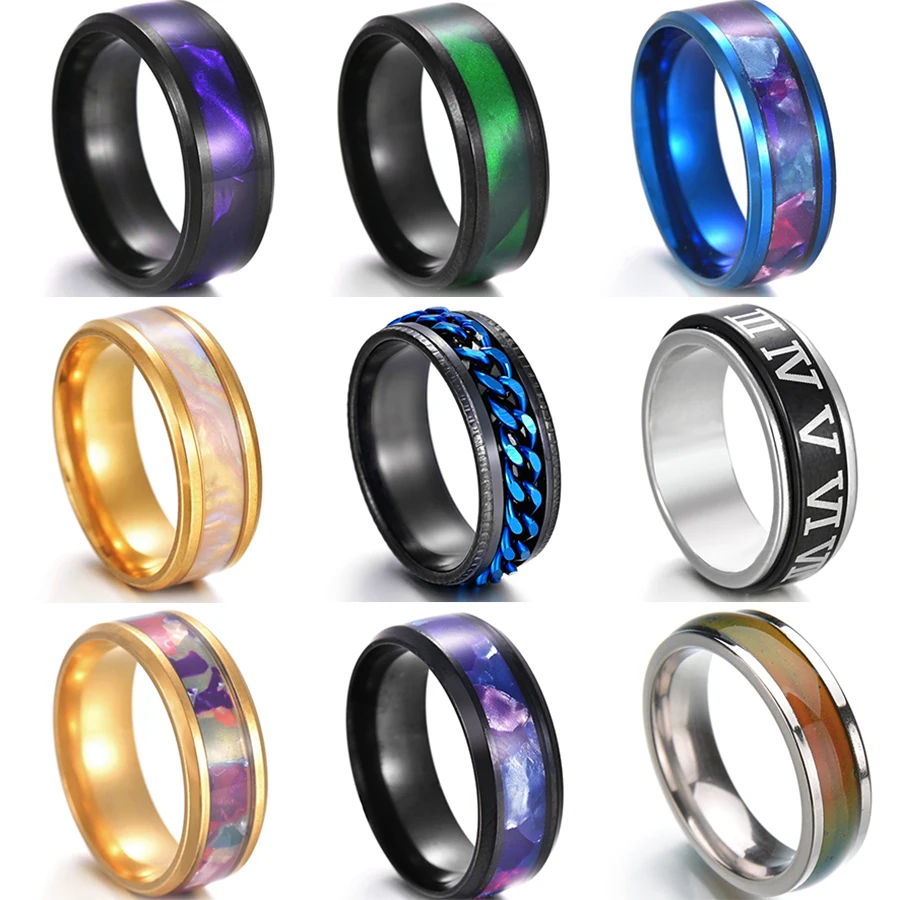 

New Fashion Stainless Steel Punk Rings for Men Women Hiphop Rock Party Anniversary Jewelry Gift Hot Sale High Quality