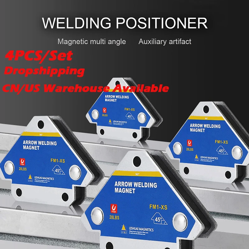 

4pcs Magnetic Welding Holders Multi-angle Solder Arrow Magnet Weld Fixer Positioner Ferrite Holding Auxiliary Locator Tools
