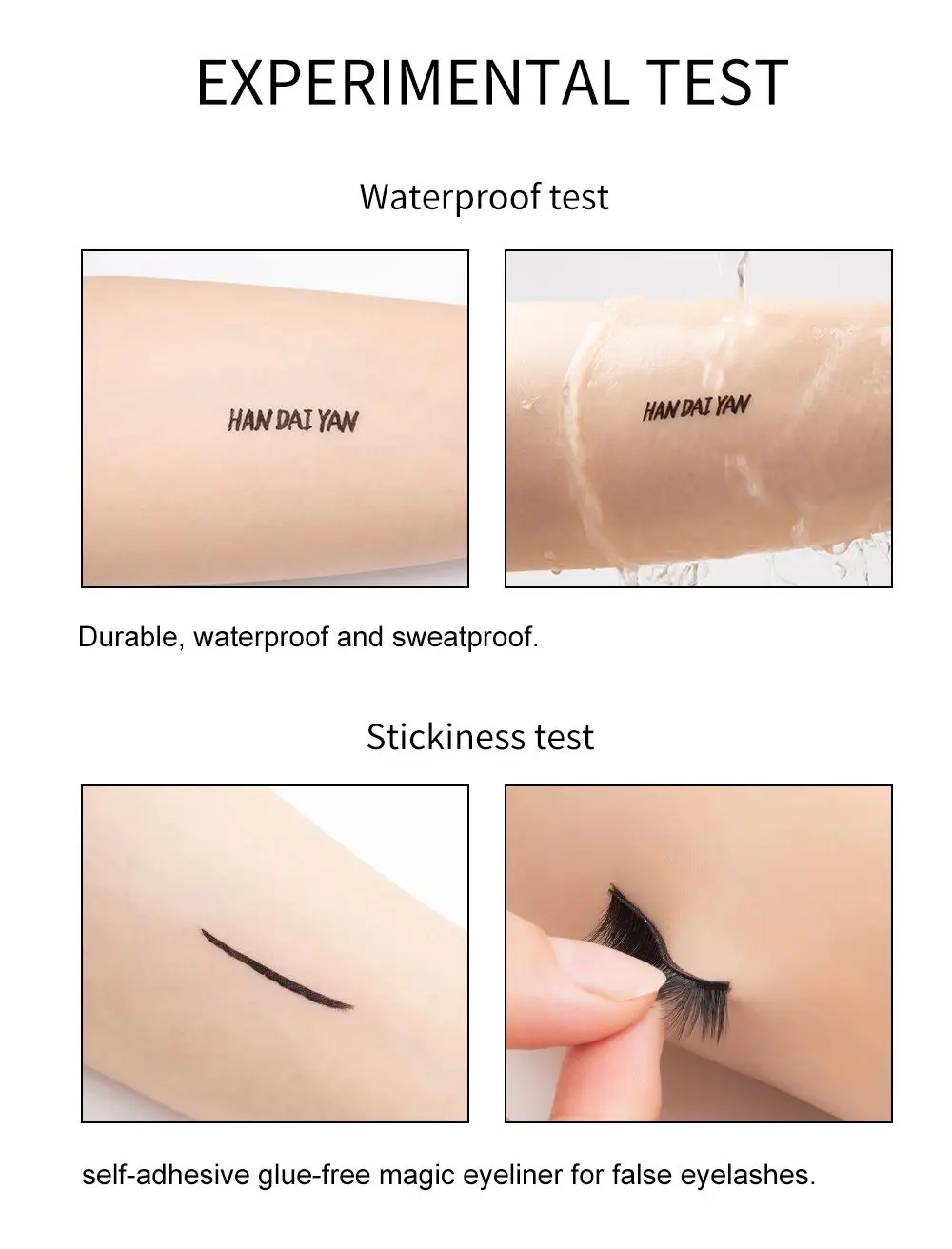 Магнитная жидкая подводка для глаз водостойкая устойчивая к поту самоклеящаяся