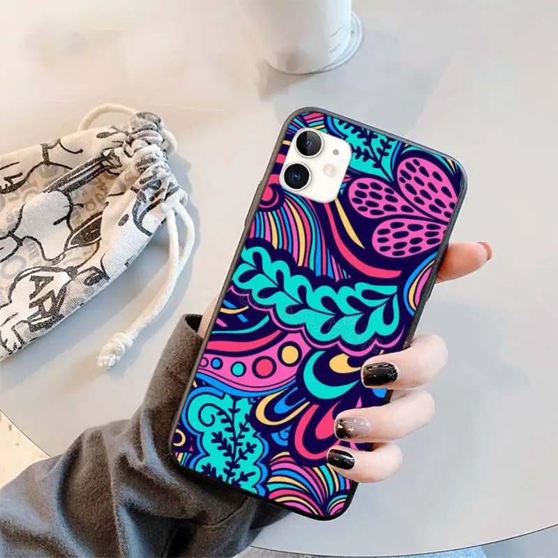 

Mandala flower totem Phone Case for iPhone 11 12 mini pro XS MAX 8 7 6 6S Plus X 5S SE 2020 XR