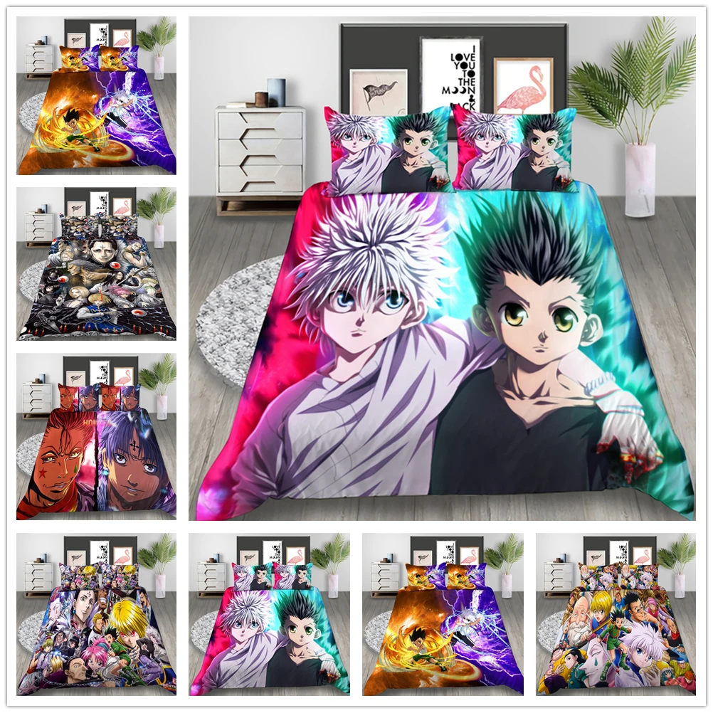 Пододеяльник и наволочка HUNTER×HUNTER Комплект постельного белья с 3D принтом 2/3 шт.