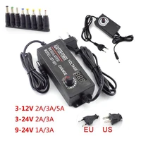 100 220v to dc 3v 12v 24v 9v 1a 2a 3a 5a ac power supply adapter eu adjustable wall plug for led strip light driver adaptor cctv