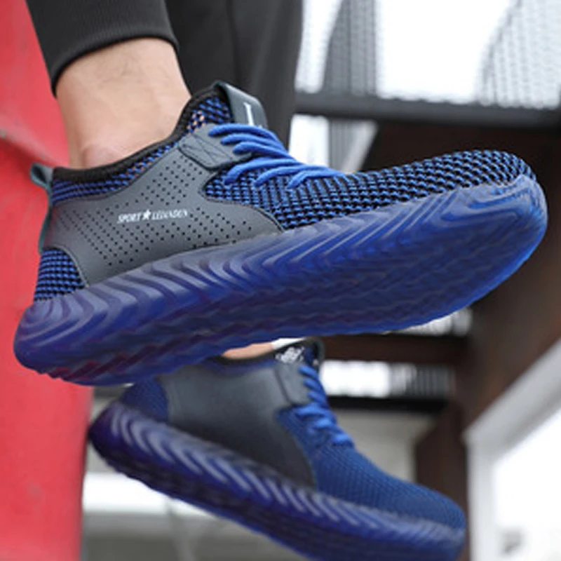 2019 Модные дышащие противоударные защитные ботинки со стальным носком рабочие