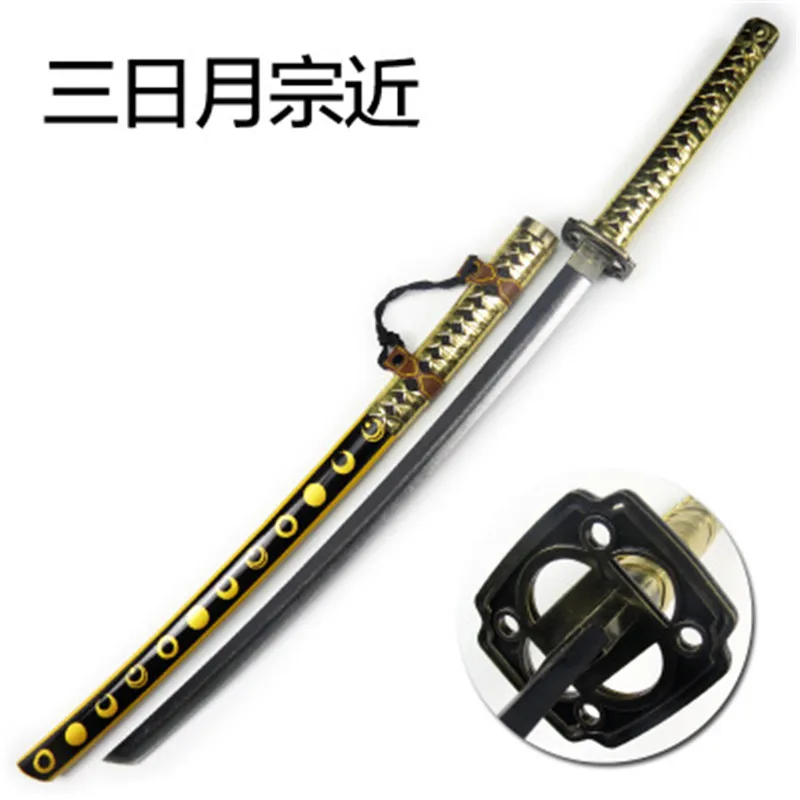 

Cosplay Touken Ranbu Mikazuki Munechika Wood Sword Katana Ninja Knife Role Playing Munechika Mikazuki 104cm Wood Weapon Prop