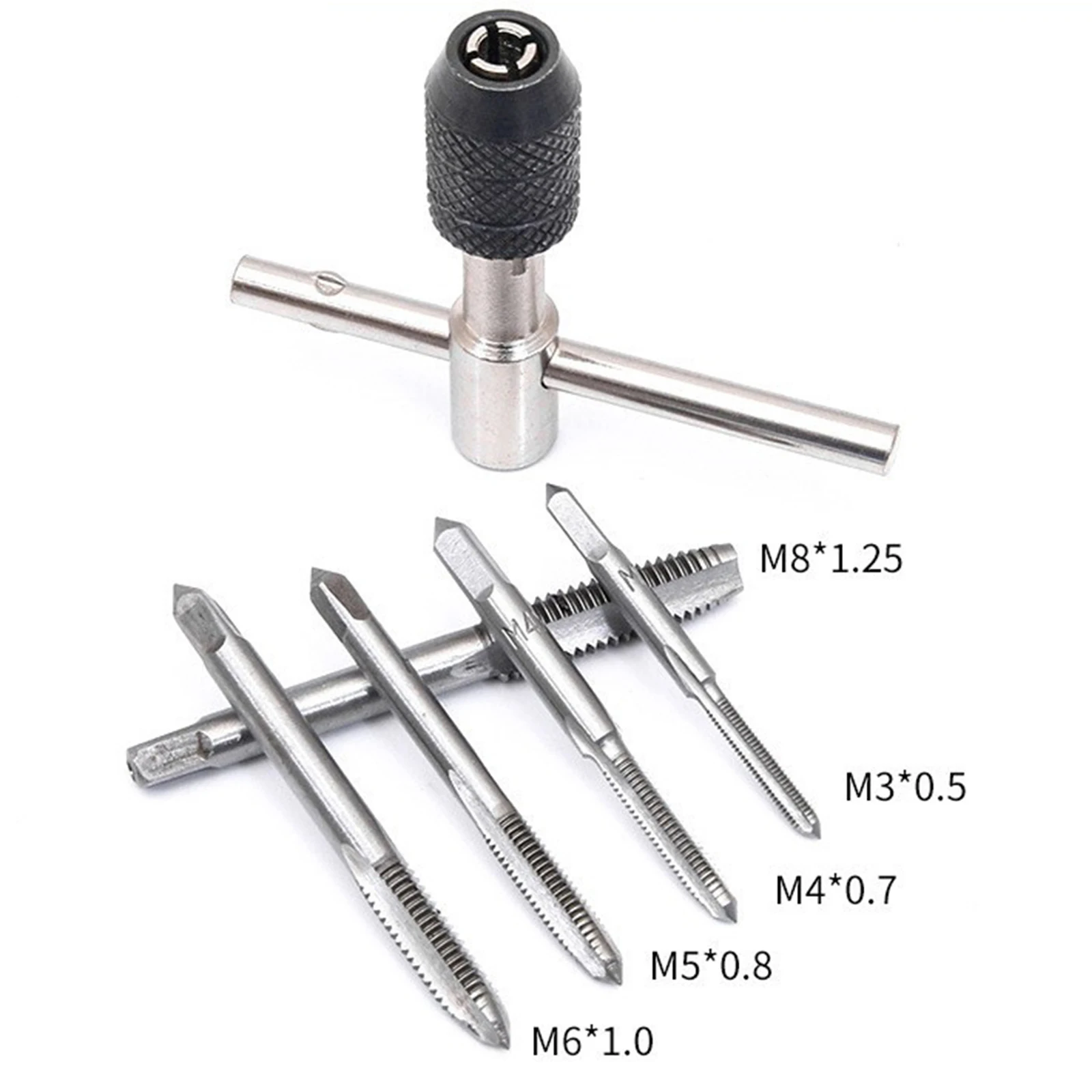 

6 шт. метрический кран Набор метчиков сверла наборы ручных инструментов M3-M8 Машина спиральные точечные краны с винтовой резьбой и набор штам...