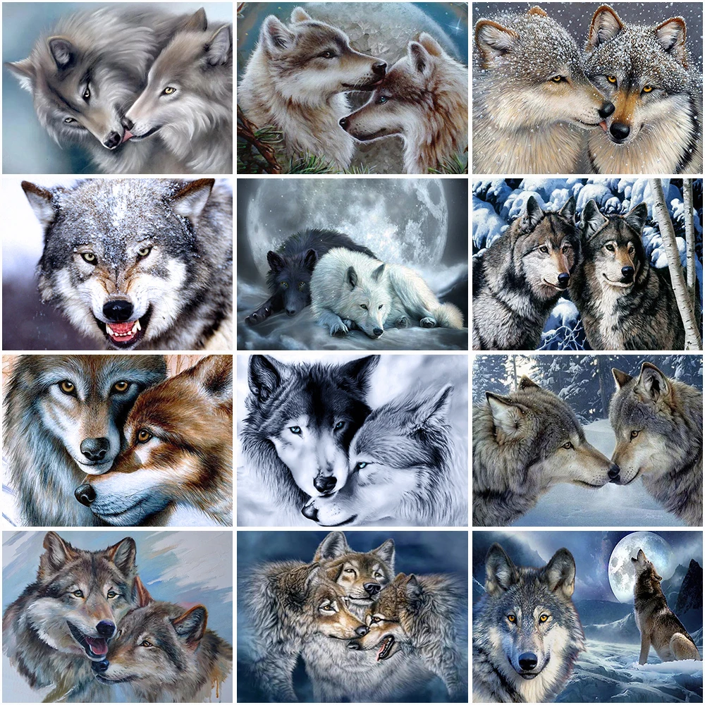 

5D DIY Diamond Painting Wolf Diamond Embroidery Sale Cross Stitch Animal Rhinestones Picture Mosaic Home Decor