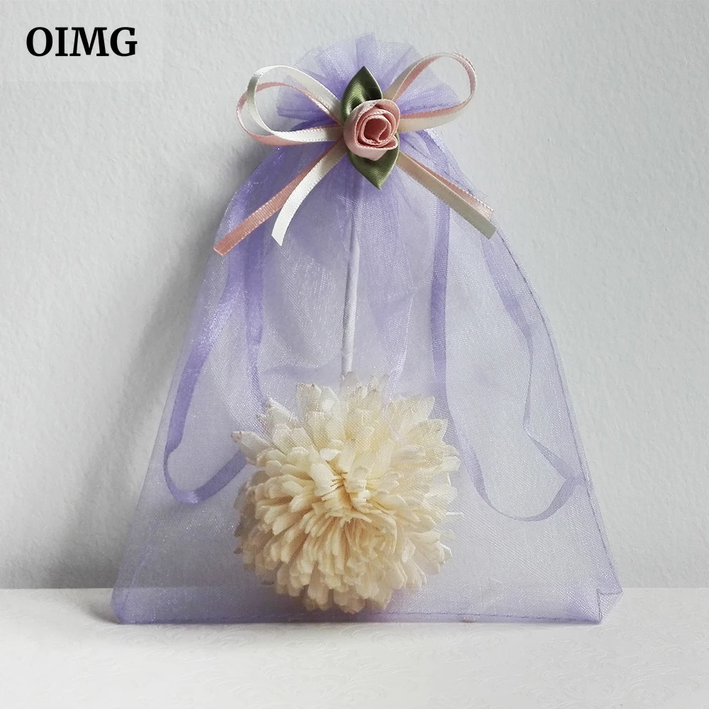 

16x22 Light Purple Organza Bag Jewelry Packaging Gift Candy Wedding Party Goodie Packing Favors Pouches Drawable Bag Sweets 1pcs