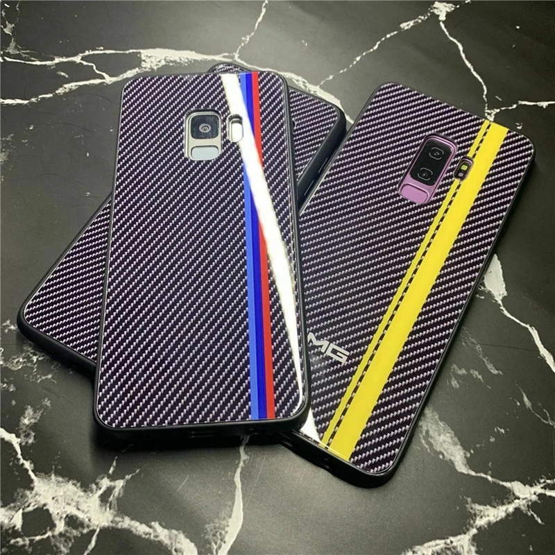 Роскошный силиконовый защитный чехол из закаленного стекла для samsung Galaxy S8 S9 S10 Plus