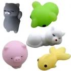 Сжимаемая кошка-антистресс Mochi 5 шт.упак., мягкий набор мини-животных, сквиши в темноте, детские игрушки для детей