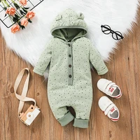 long sleeve baby clothes newborn romper jumpsuits bear ear hooded baby boy rompers overall toddler infant costume baby clothing