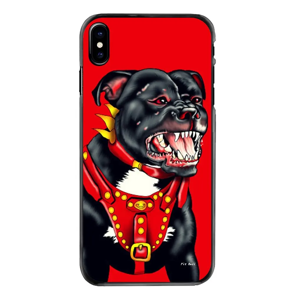 For Samsung Galaxy Note 2 3 4 5 S2 S3 S4 S5 MINI S6 S7 edge S9 S8 Plus Phone Bag Case Pit Bull Dog Pitbull Puppy Painting Animal |