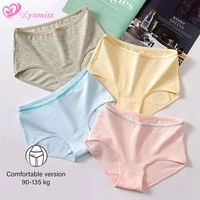 women large size panties cotton underwear lingeries summer breathable mesh briefs female mid waist ladies triangle underpants