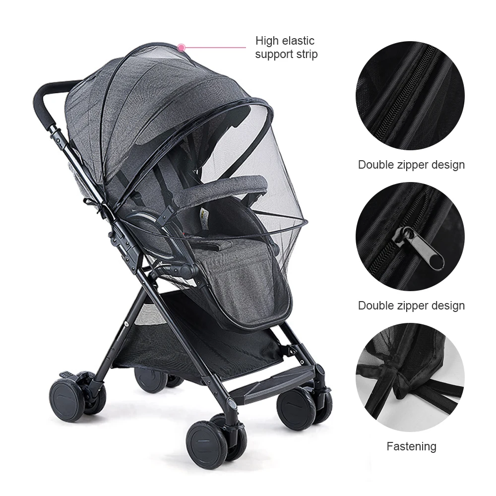 Универсальный Багги москитные Детские защитная сетка для коляски с 3D Поддержка и