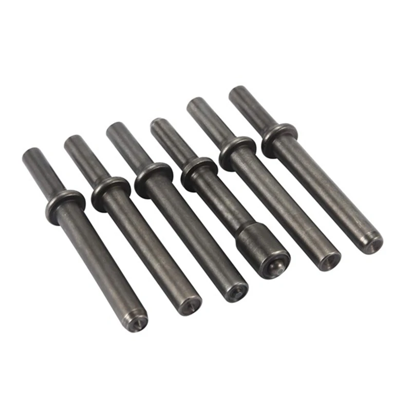 

6Pcs Pneumatic Tool Accessories Hard 45 Steel Solid Air Rivet Impact Head Support Pneumatic Tool for Drilling Removal