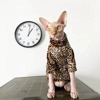 fss sphynx cat bottoming shirt for cat clothing fall winter cat sweater leopard print base coat hairless cat clothes
