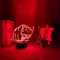 cattle 3d led night lights usb novelty gifts 7 colors changing animal led desk table lamp as home decoration cheap wholesale