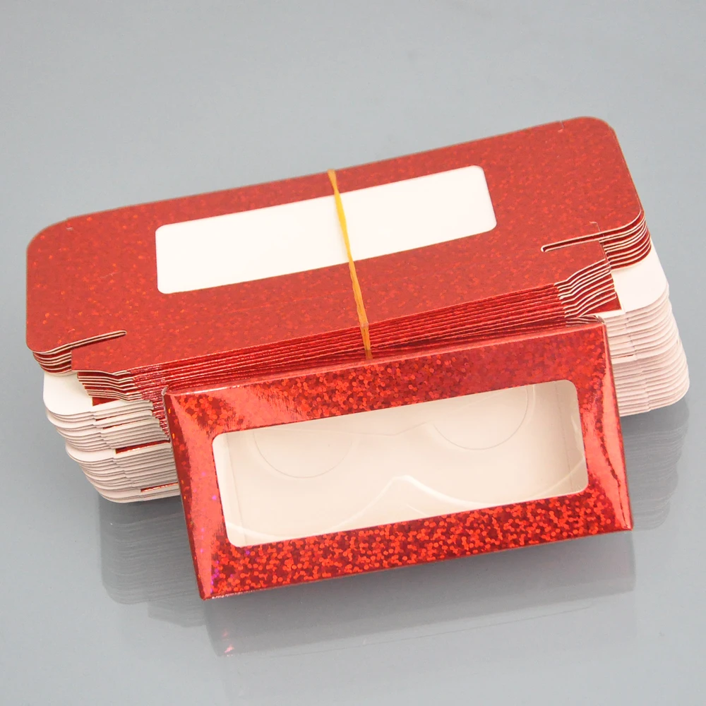 

Wholesale eyelash packaging box lash boxes package custom rectangle glitter green cardboard mink lashes cosmetic case vendors