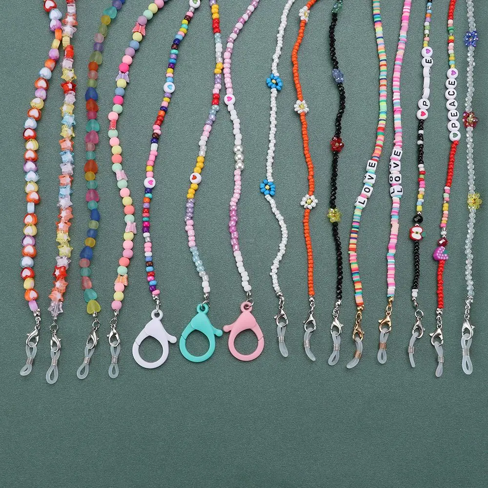 

Fashion Colorful Comfortable Neck Lanyard Mask Lanyard Glasses Holder Strap Flowers Eyeglass Chain Mask Chains