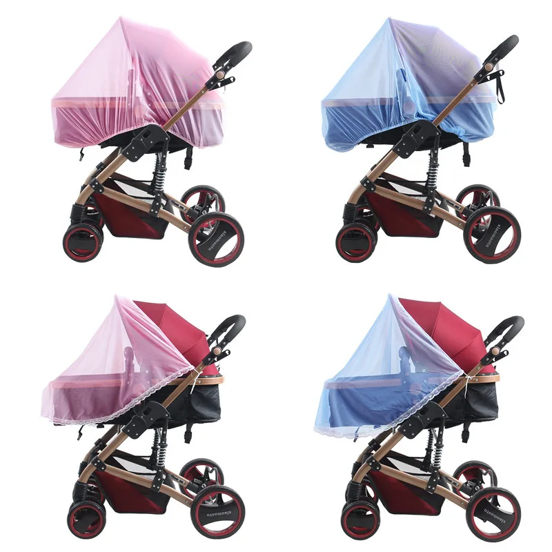 

1pcs Summer Half Cover Mosquito Net for Newborn Baby Carriage Babies Mesh Folded Trolley Nets for All Types of Carts 3 Colors