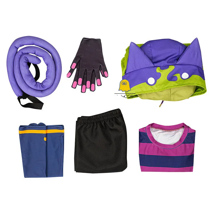 Костюм для косплея из аниме бесконечность костюм на молнии с капюшоном Короткая