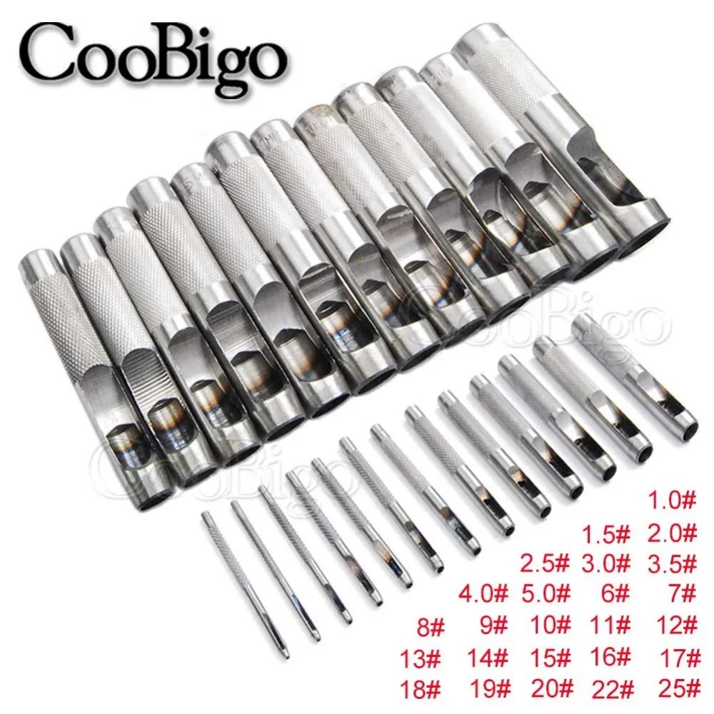 1 шт 25 Размеры Полые удары металлический удар инструменты кожа ремесло набор