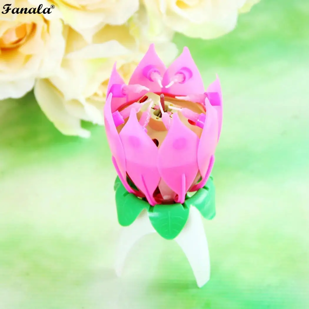 День рождения праздник свечи для торта Music Flower тонкая работа модный Декор
