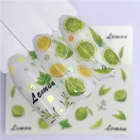 1 лист фруктовый дизайн наклейки для ногтей переводные наклейки для воды летние Арбузные татуировки слайдер цветные кончики украшения