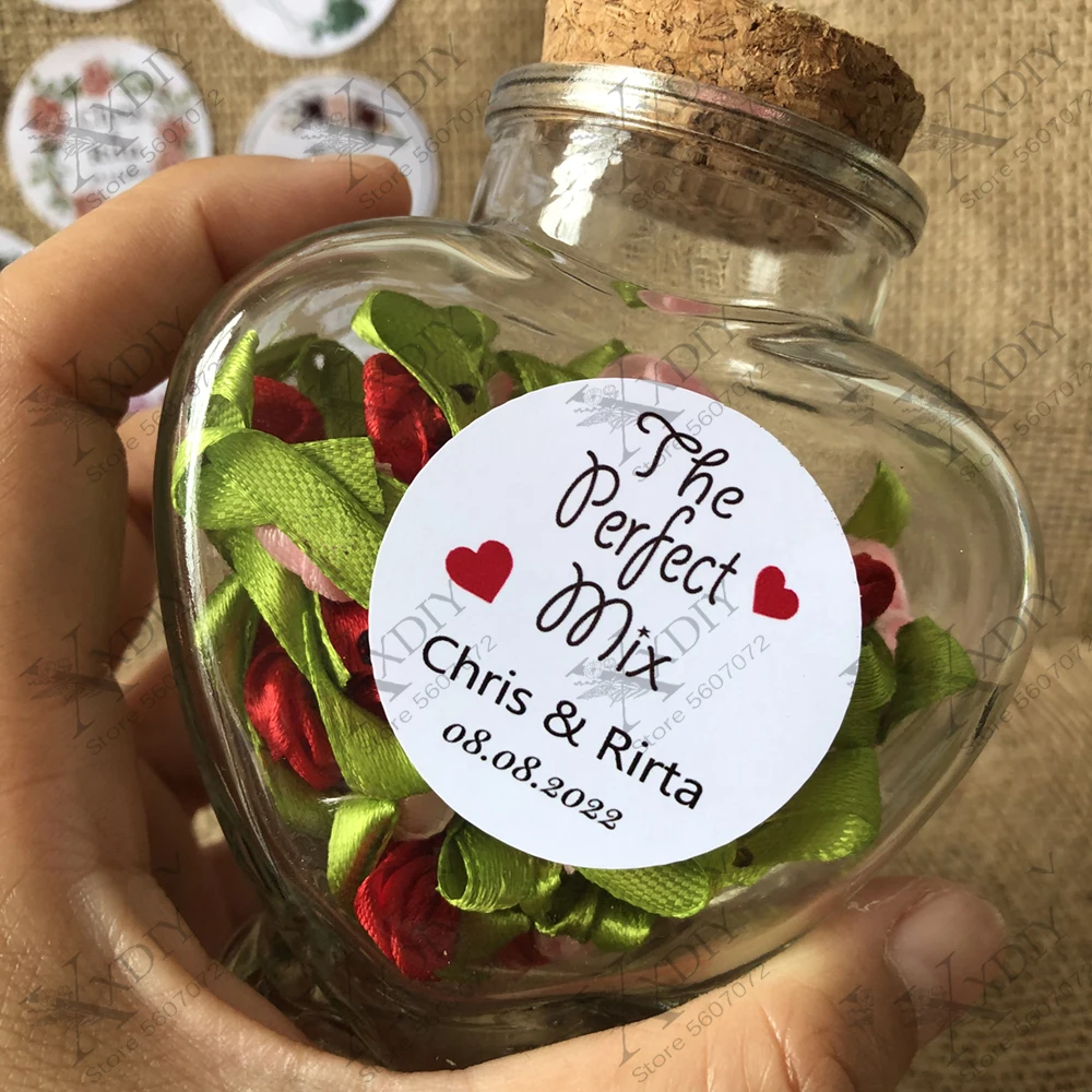 XXDIY 120 шт. по индивидуальному заказу добавьте свои имена и дату свадебные наклейки